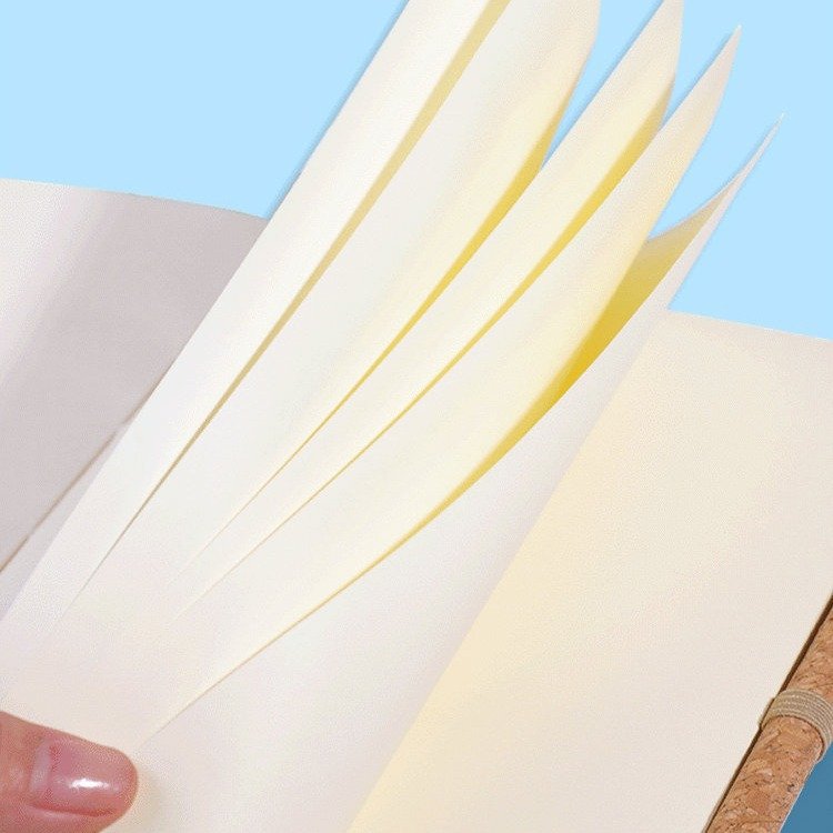 Custom Low MOQ Factory Price New Custom Environmentally Friendly Cork Splicing PU Leather A5 Office Notebook