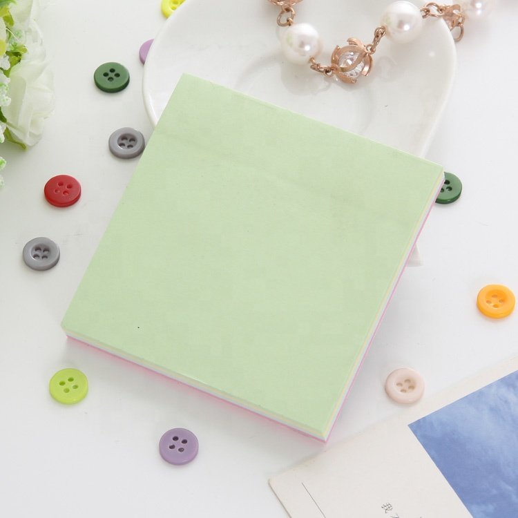 100 sheets 3 x 3 inches vintage rainbow pastel velllum paper memo pad sticky notes school supplies sticky note pad