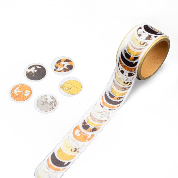Custom Printed Decorative Tape Manufacturer Multiple Irregular Shape Patal Overlap Washi Tape for Scrapbooking Supplies