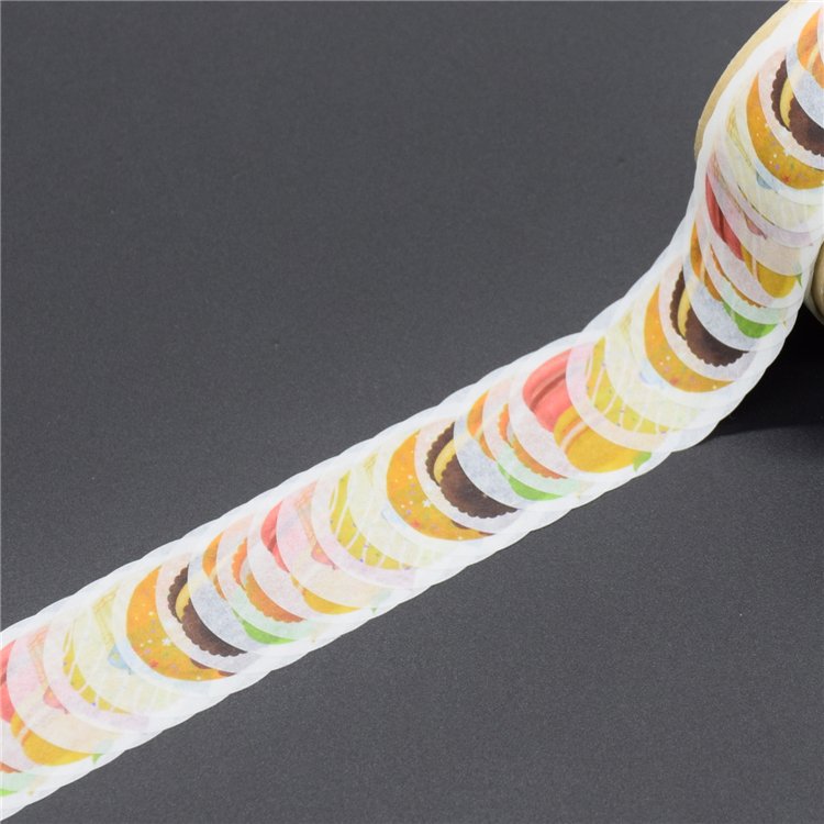 Custom Printed Decorative Tape Manufacturer Multiple Irregular Shape Patal Overlap Washi Tape for Scrapbooking Supplies
