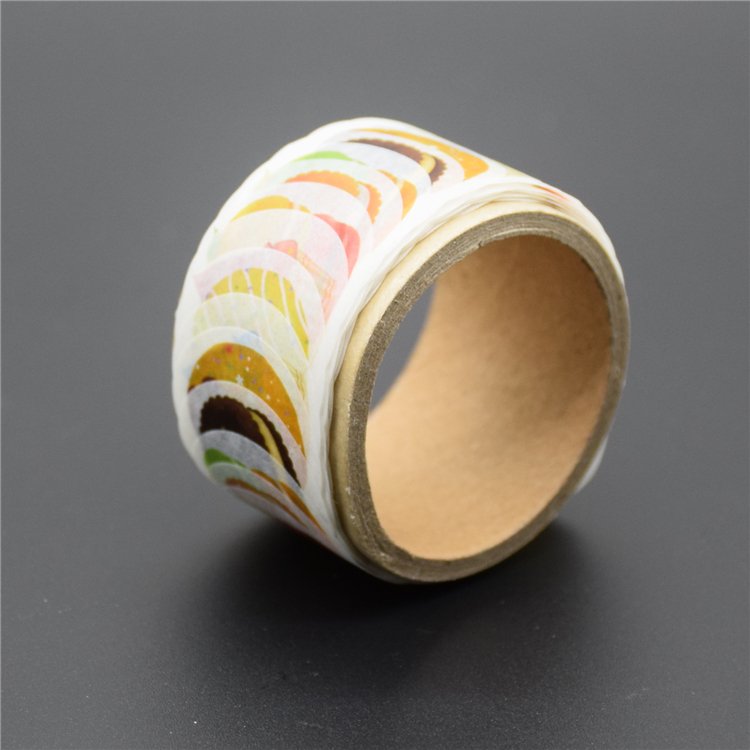 Custom Printed Decorative Tape Manufacturer Multiple Irregular Shape Patal Overlap Washi Tape for Scrapbooking Supplies