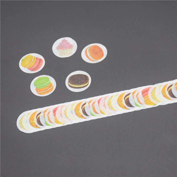 Custom Printed Decorative Tape Manufacturer Multiple Irregular Shape Patal Overlap Washi Tape for Scrapbooking Supplies