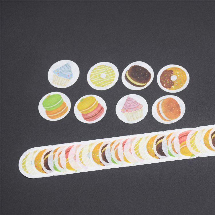 Custom Printed Decorative Tape Manufacturer Multiple Irregular Shape Patal Overlap Washi Tape for Scrapbooking Supplies