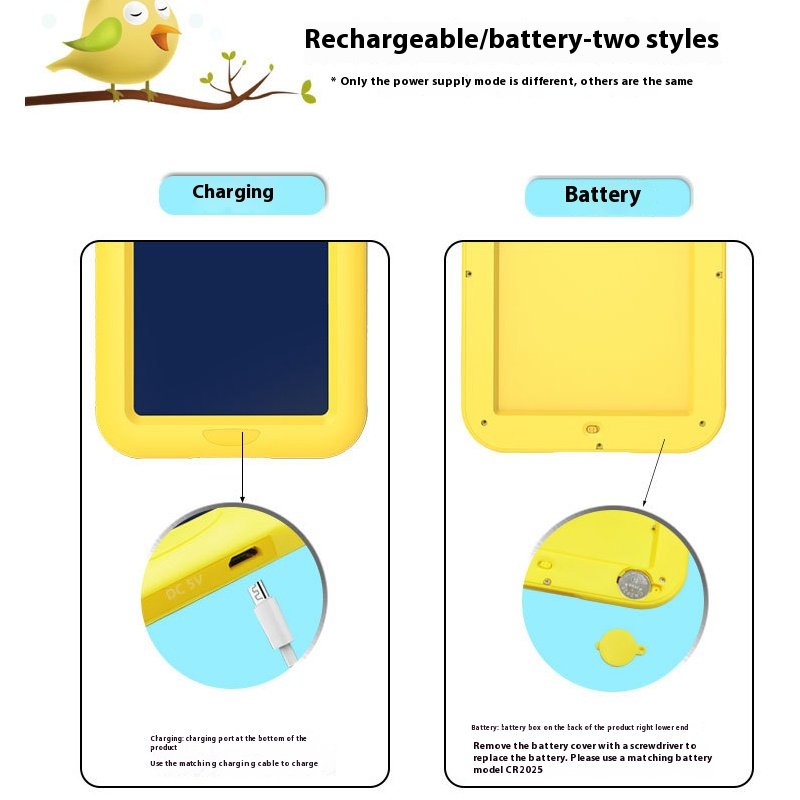 ABLE notepad Owl children cartoon drawing board charging LCD handwriting board Custom stationery lcd writing pad 12 inch
