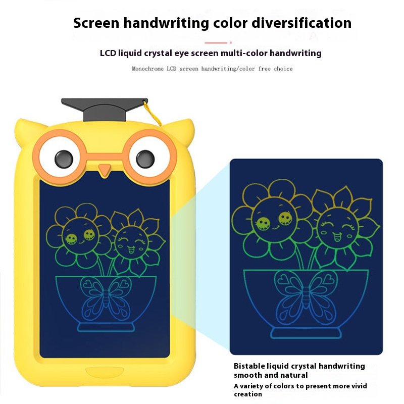 ABLE notepad Owl children cartoon drawing board charging LCD handwriting board Custom stationery lcd writing pad 12 inch