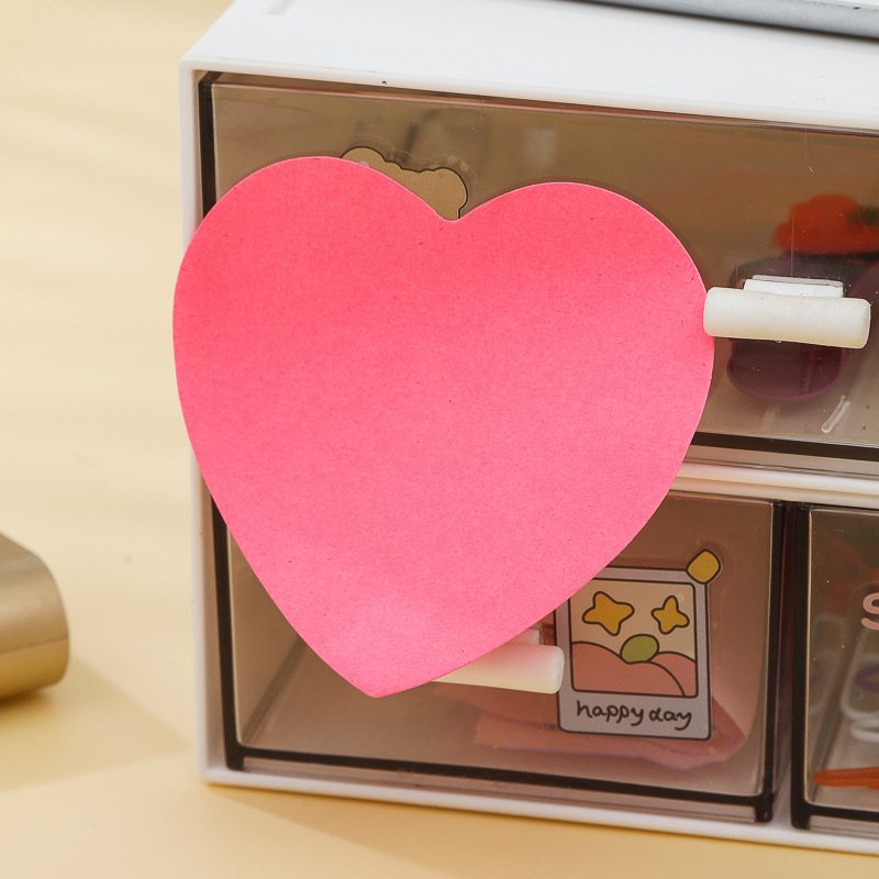 Sticky note Message note Heart shape Notepad self-adhesive Irregular shape Decorative sticker customizable