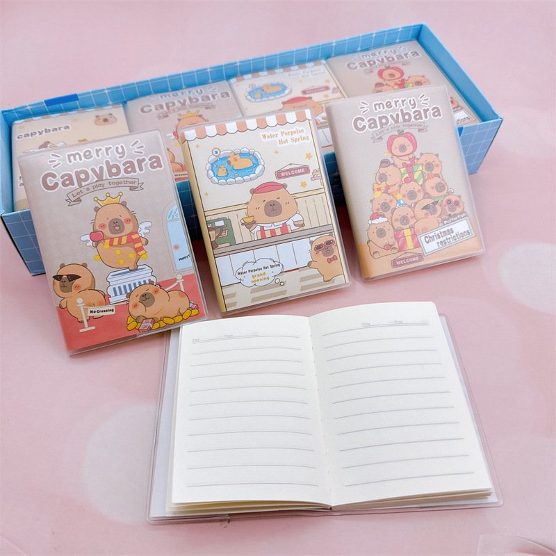 Yubon wholesale kawaii capybara cartoon coil notebook Portable Memorandum Pocket Book Diary kids gifts School prizes notebook