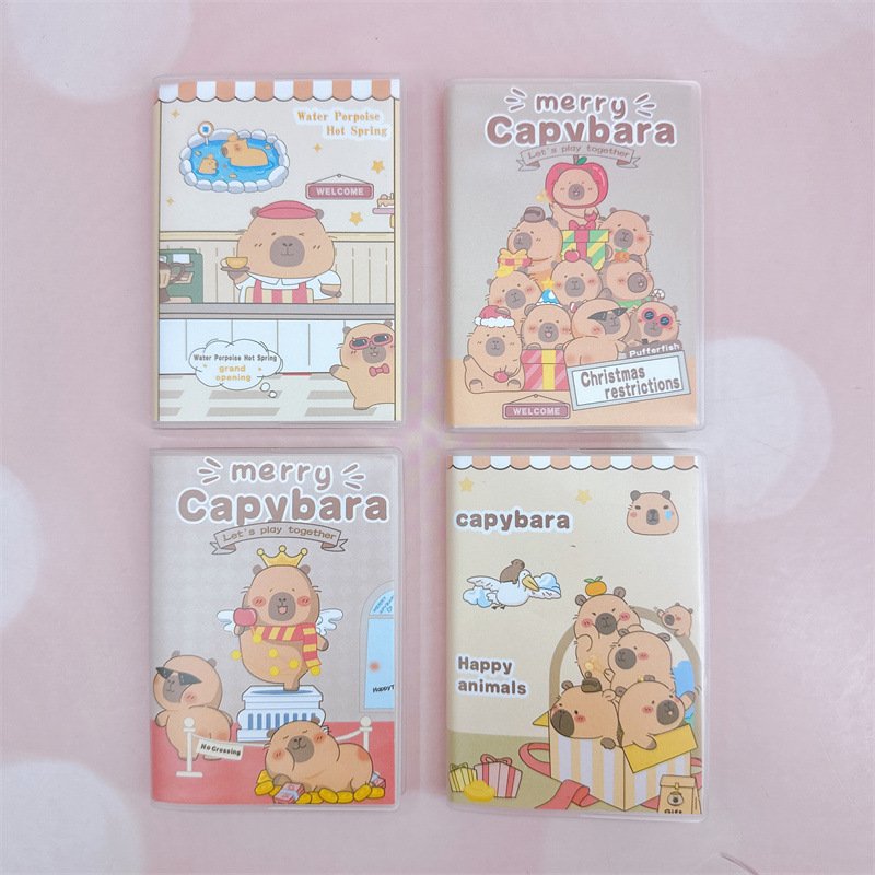 Yubon wholesale kawaii capybara cartoon coil notebook Portable Memorandum Pocket Book Diary kids gifts School prizes notebook