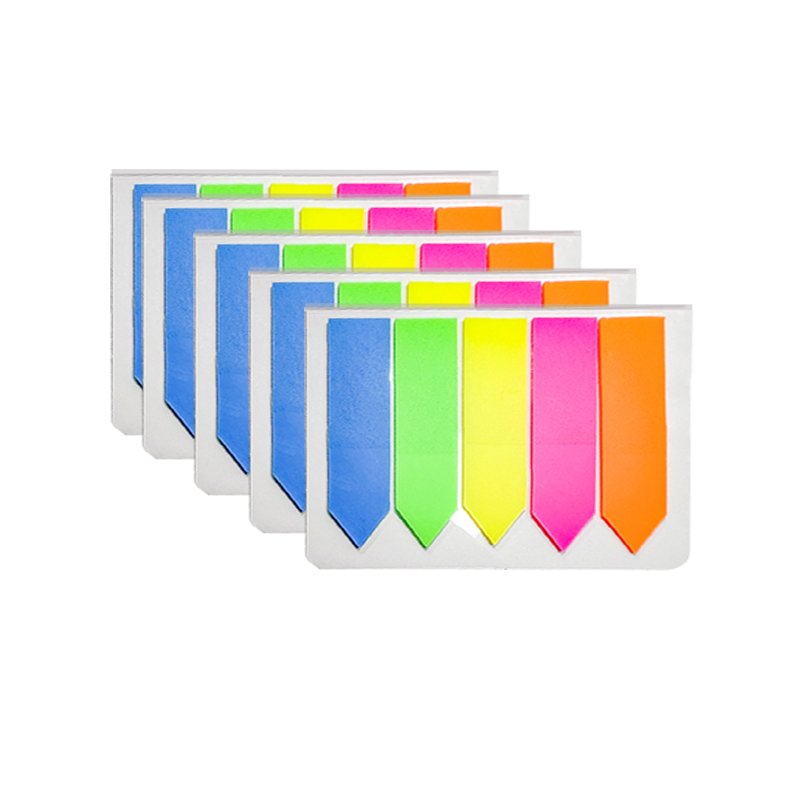 Fluorescent Translucent Neon Colored Index Tab Sticky Note Flags