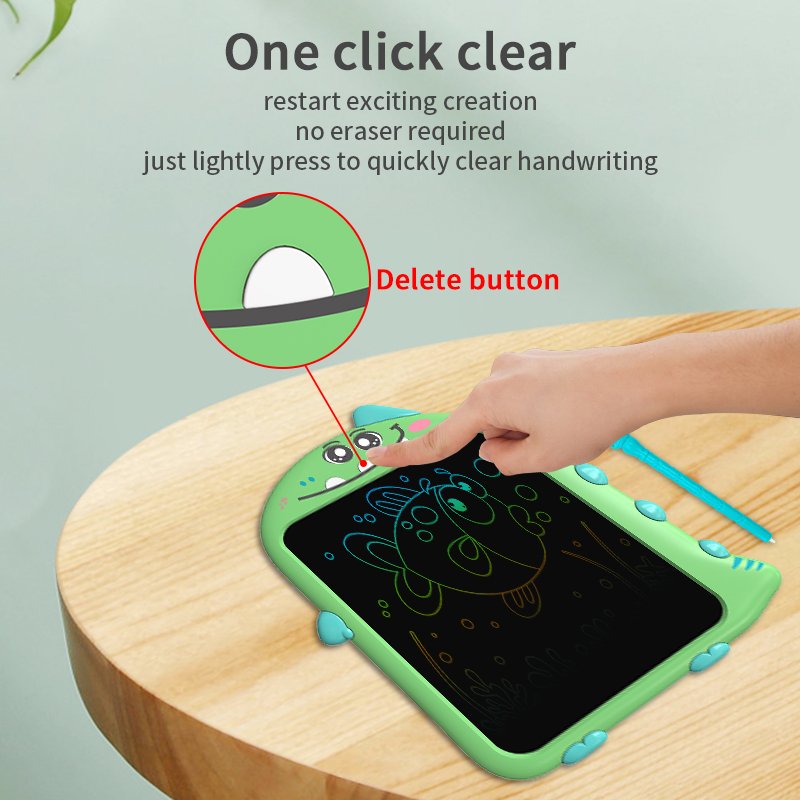 10 inch Dinosaur Cartoon LCD Writing Tablet OEM/ODM Factory Warehouse Electronic Graffiti Board Kids Drawing Toys Memo Pad