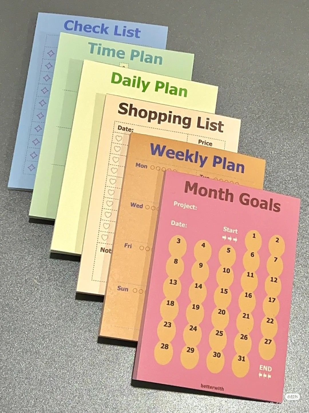 Customisable Monthly Planner Calendar Task List Checklist High Quality Cards Personalised Design All Colors No MOQ
