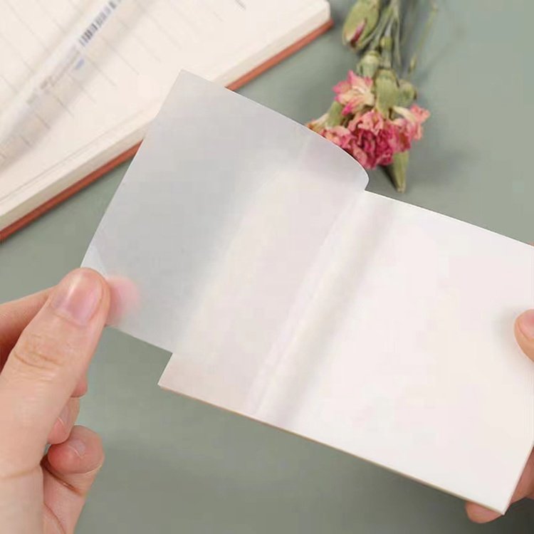 Custom Shape Custom Logo Transparent Sticky Notes Kawaii Clear Vellum Memopad Sticky Note