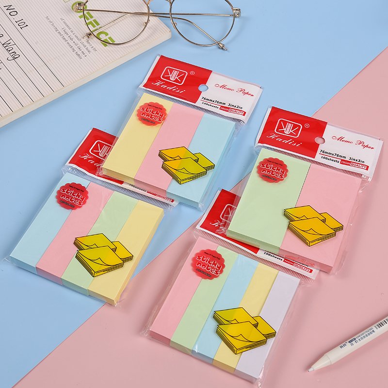 KADISI 76*19*4mm student Stationery strong stickiness Custom Note Pad School colorful Memo Pad Office Sticky Notes