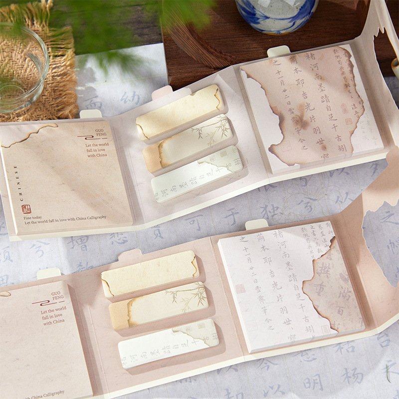 Chinese Style Student Gift Stationery N Times Decorative Message Notes Index Stickers Set Custom Sticky Note Memo Pad Wholesale
