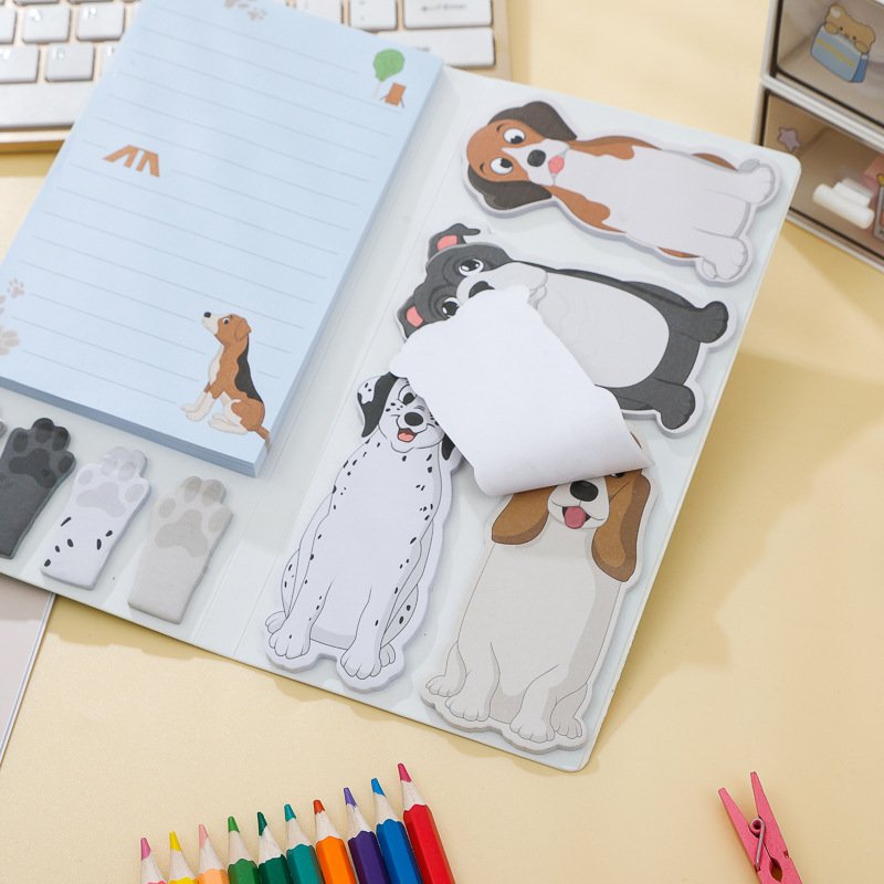 Combination sticky note Dog note stickers Message note customizable Journal notebook Diary notebook Children's gifts