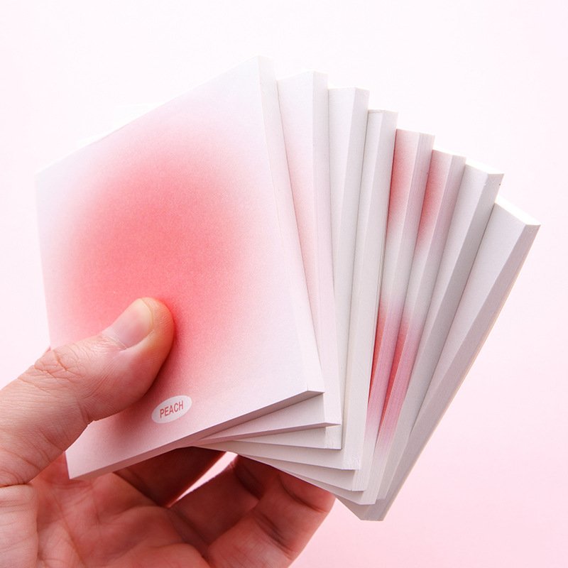 Creative Gradient Pink Memo Pads Office Memo Pads Kawaii Stationery Memo Pads 50 Sheets