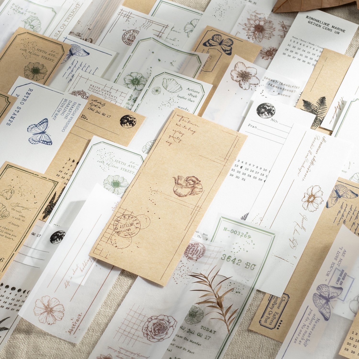 30 Pieces Per Pack Notepad Pieces Per Paper Boymarker Series Plant Theme Journal Decorative Source Material 6 Models