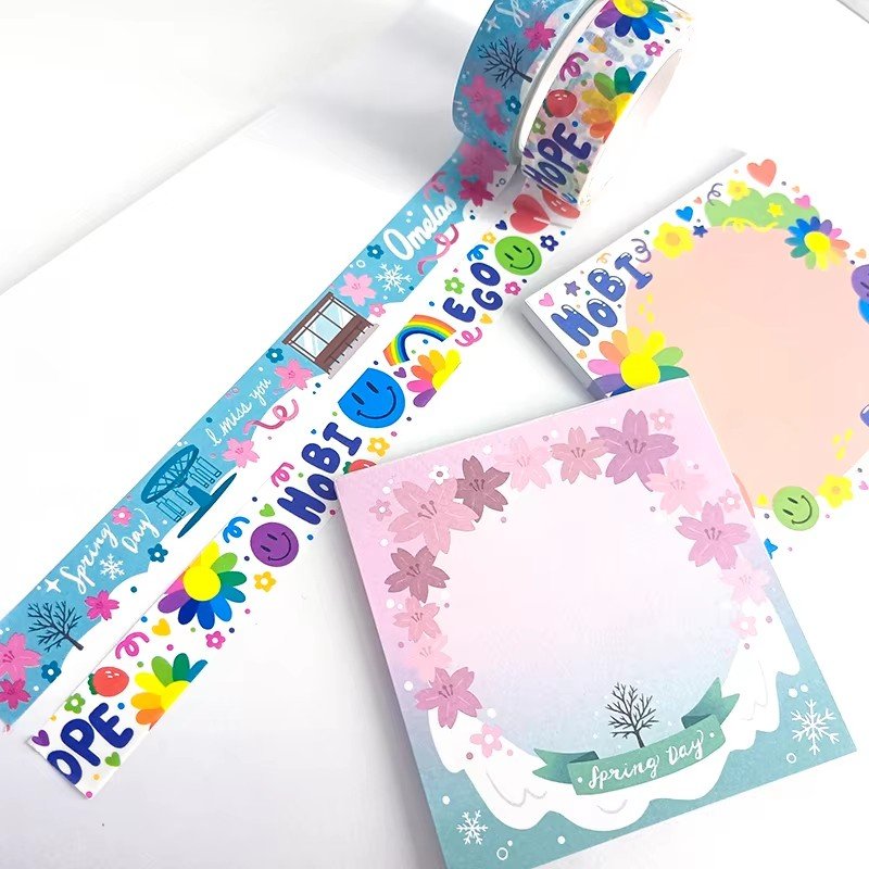 Custom Manufacturer Customized Stationary Accessories Sticky Note Cute Portable Animation Die-cut Sticker Memo Pad For Planner