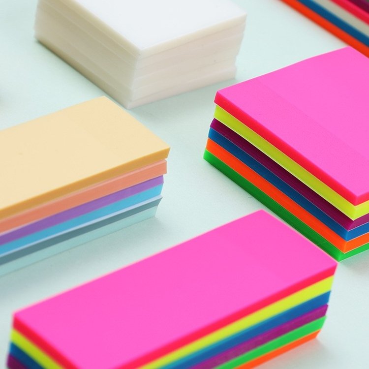 Transparent Sticky Notes Clear Self Adhesive Memo Note Pads PET Waterproof Page Flags for Annotating School Office Supplies