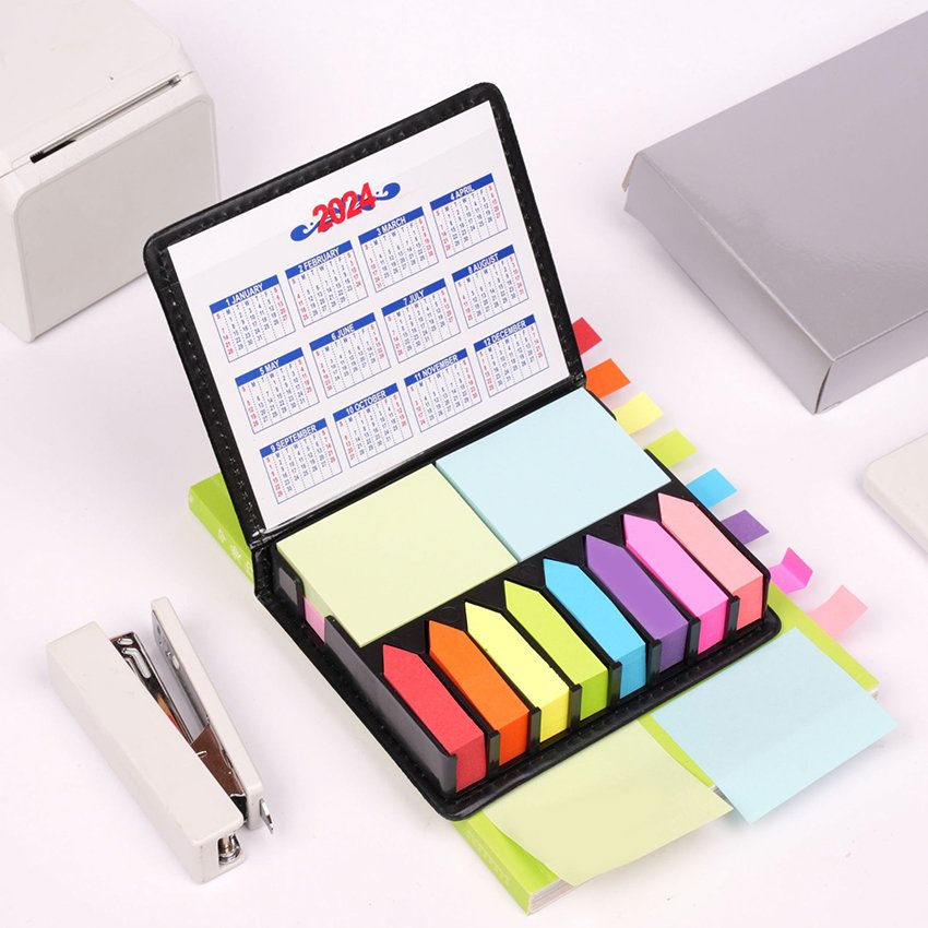 wholesale customized advertising note book colorful PET combo hard shell cover sticky note