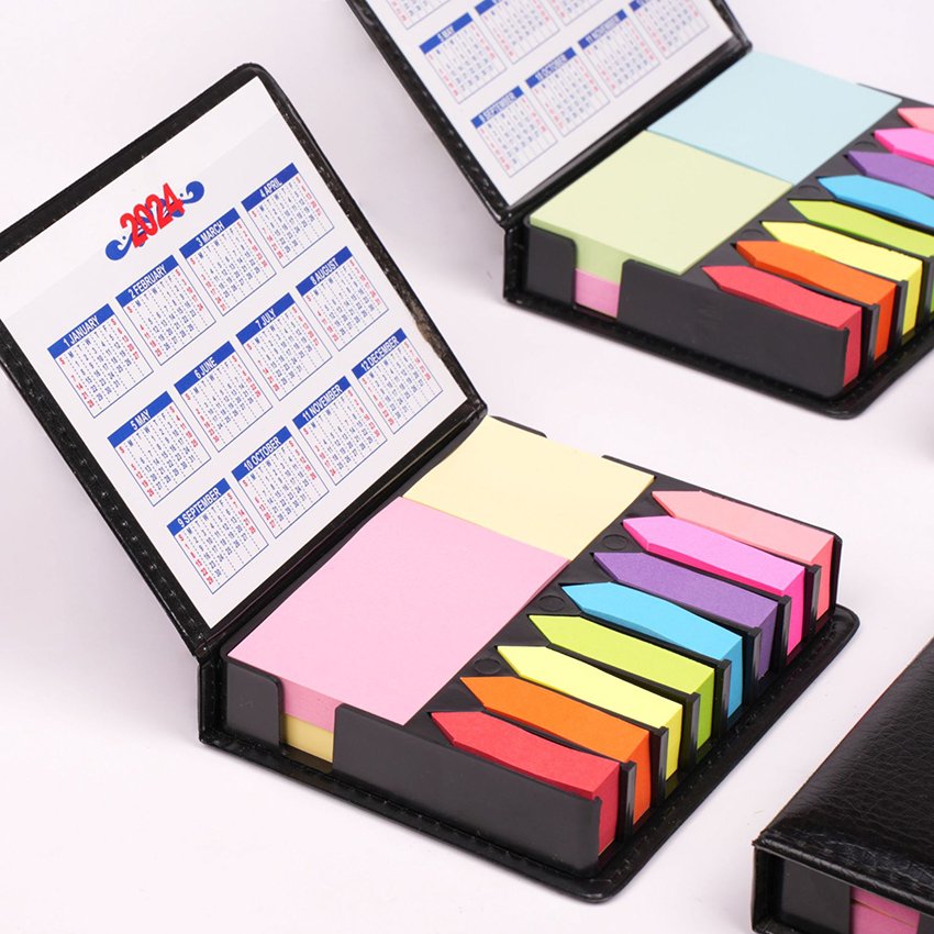 wholesale customized advertising note book colorful PET combo hard shell cover sticky note