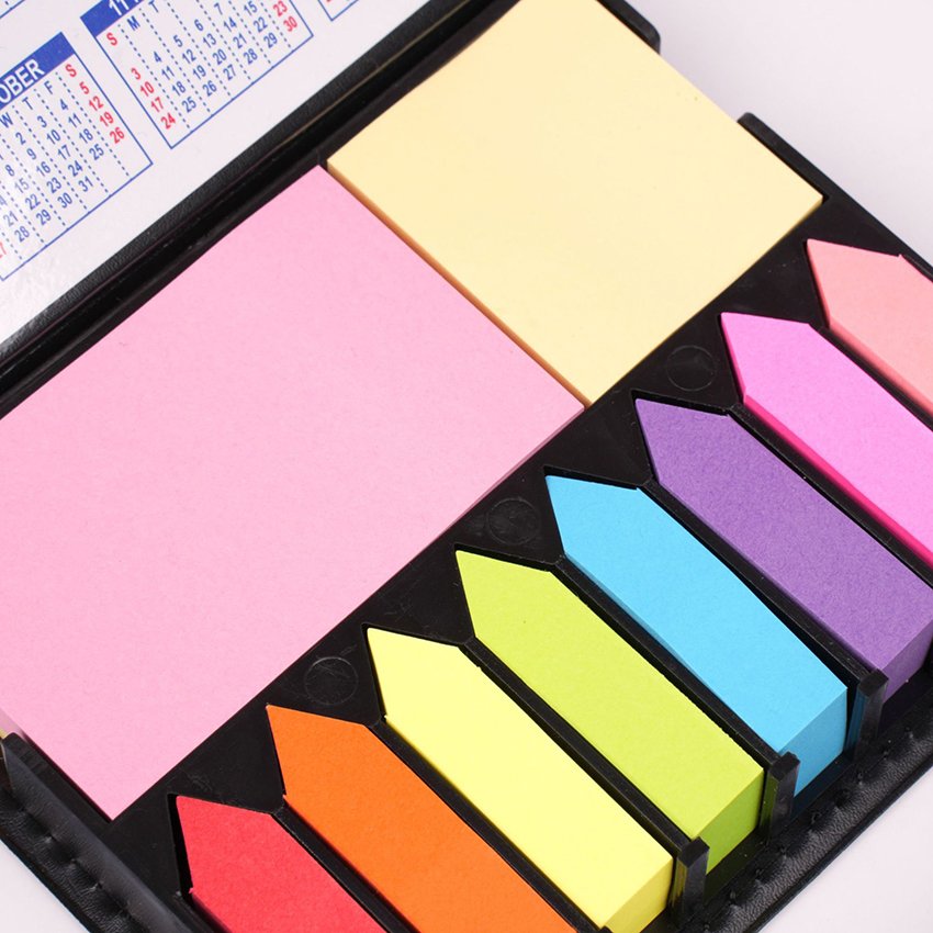 wholesale customized advertising note book colorful PET combo hard shell cover sticky note