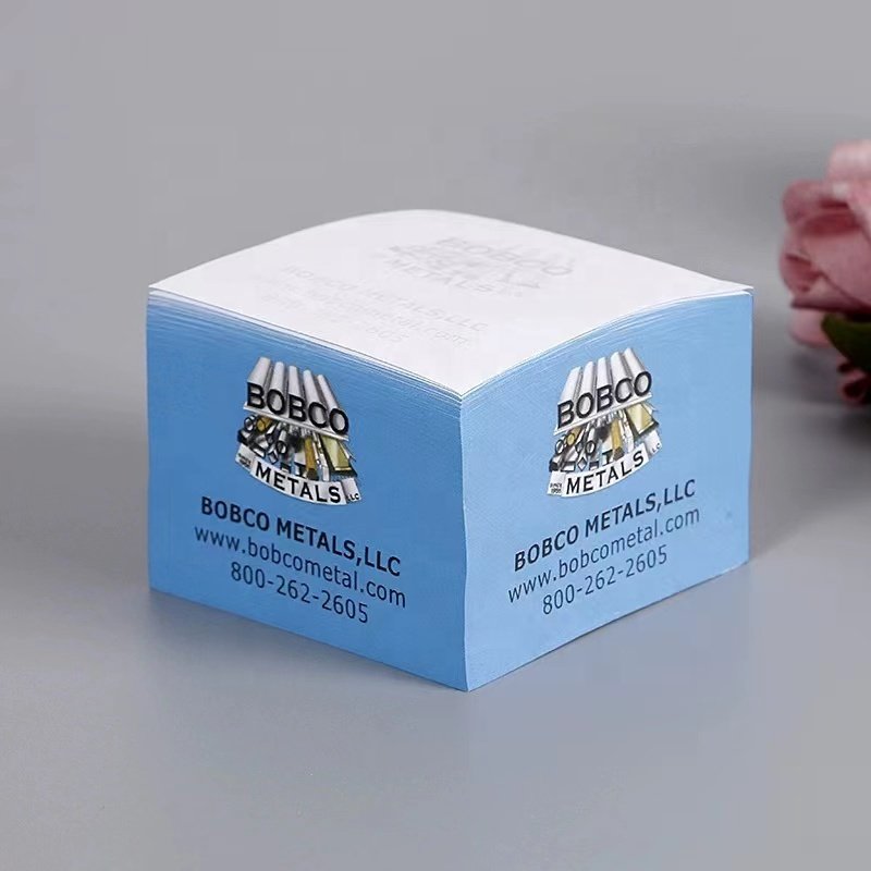 customized printing memo pad block cube sticky notes for promotion