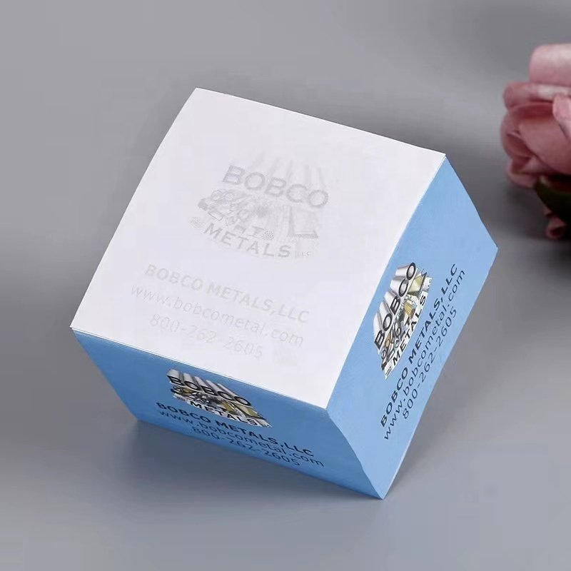 customized printing memo pad block cube sticky notes for promotion