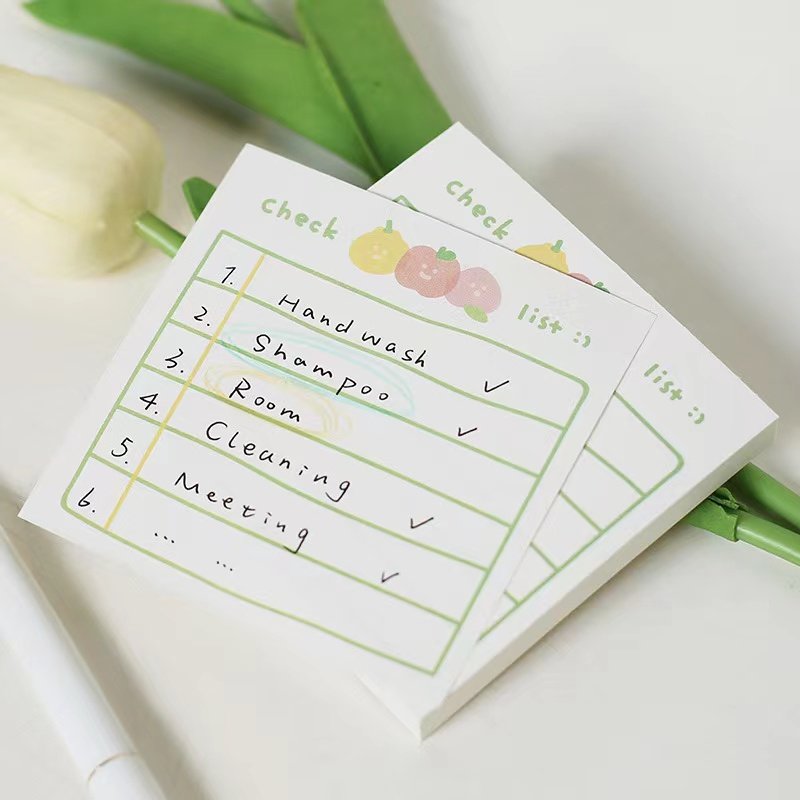 High appearance level Sticky Sticky Note pattern Sticky Note Paper Milk Salt Girl series simple strawberry flower