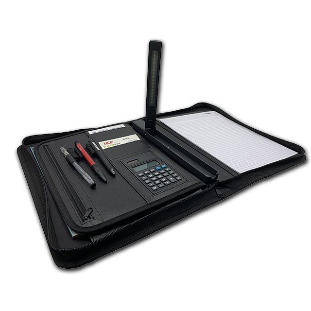 Customized Logo memo pads File PU Leather Portfolio Folder office accessories Business Resume Padfolio padfolio custom