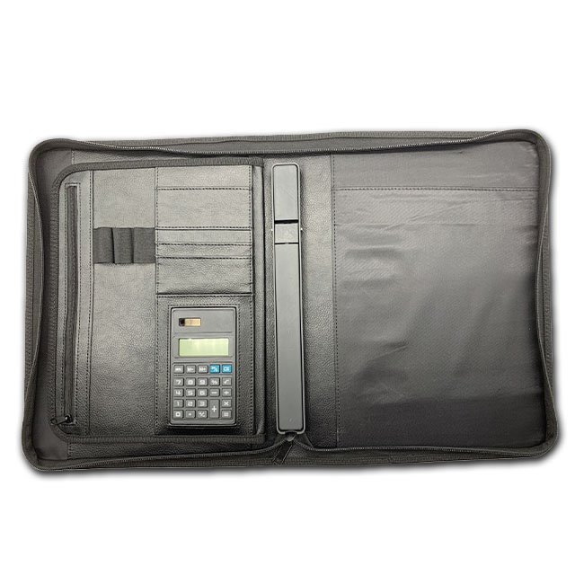 Customized Logo memo pads File PU Leather Portfolio Folder office accessories Business Resume Padfolio padfolio custom