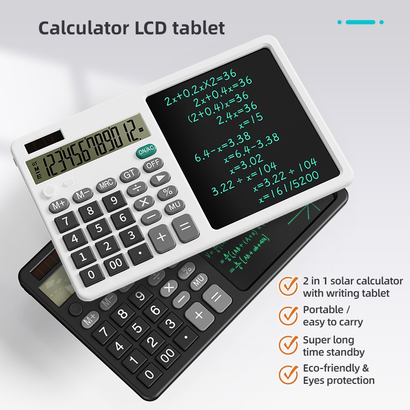 8 inch Digital Graphic LCD writing tablet multi-function calculator with notepad for school and office