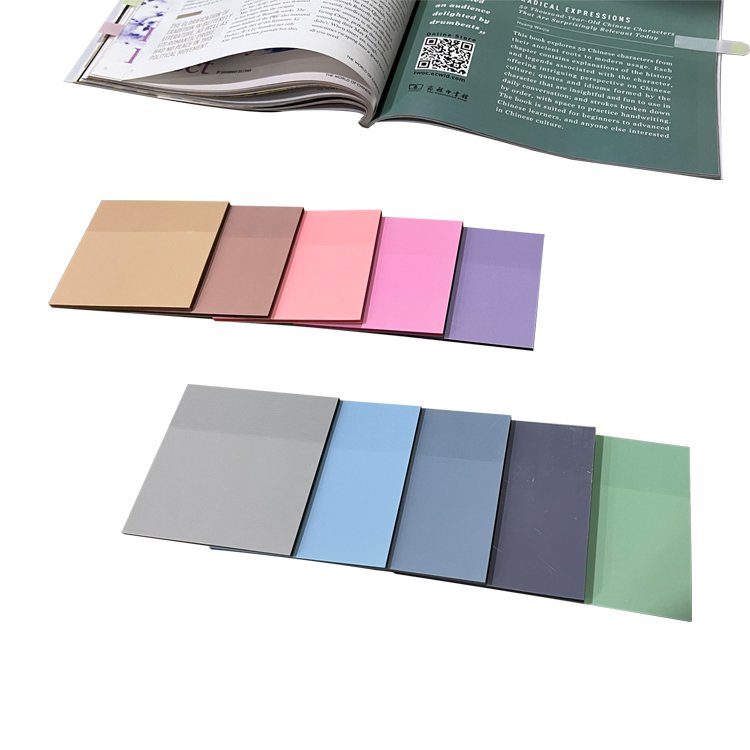 Custom stationery Morandi transparent sticky notes 3x3'' notepad color sticky notes waterproof sticky notes transparent