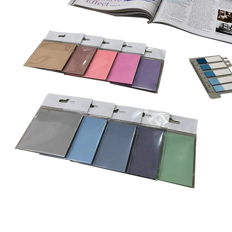 Custom stationery Morandi transparent sticky notes 3x3'' notepad color sticky notes waterproof sticky notes transparent