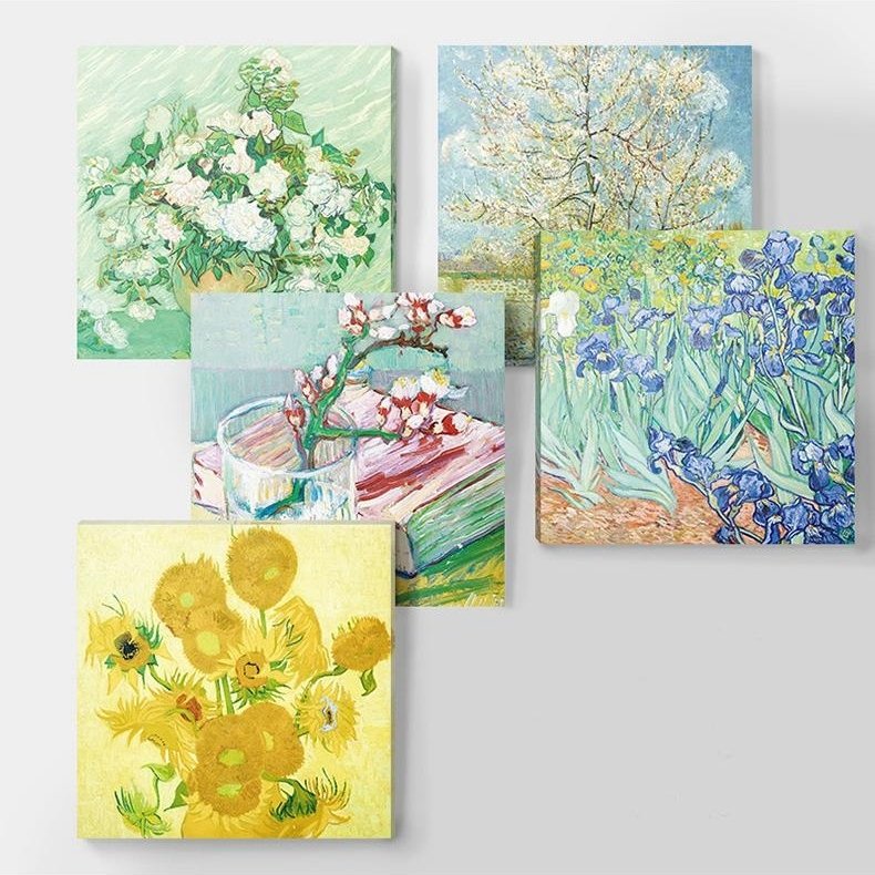 50 Sheets/Set Retro Art Painting Series Memo Pad(Series: Vincent van Gogh & Claude Monet)