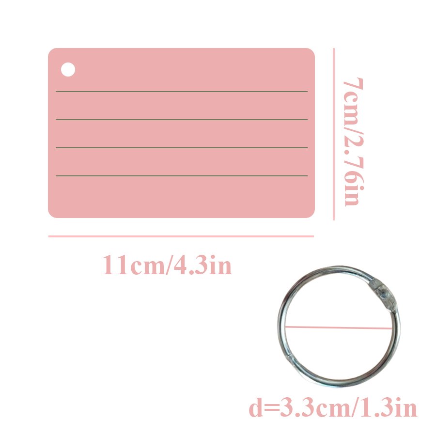 Hot Sale Office Stationary Blank Index Cards With Rings School Office Supplies Customized Note Pads