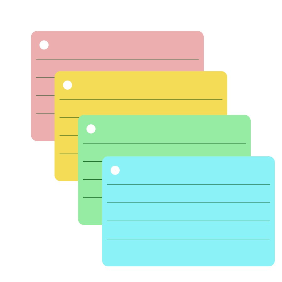 Hot Sale Office Stationary Blank Index Cards With Rings School Office Supplies Customized Note Pads