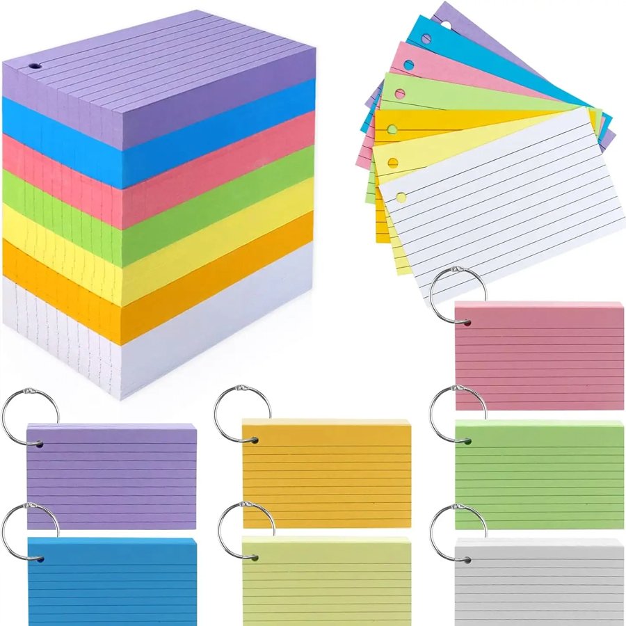 Hot Sale Office Stationary Blank Index Cards With Rings School Office Supplies Customized Note Pads