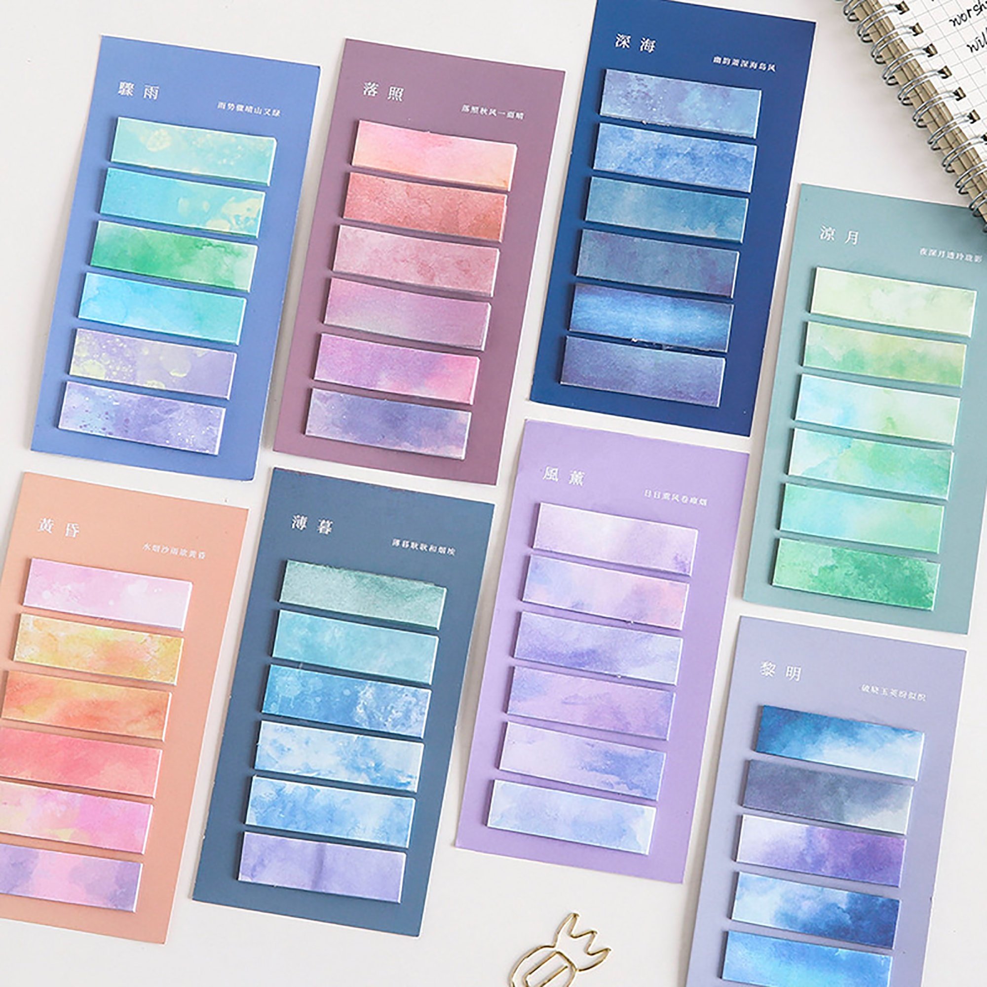 Colorful Gradient Morandi Sticky Notes Memo Pads Magnetic Loose Leaf Paper School Office Stationery Available Bulk Wholesale