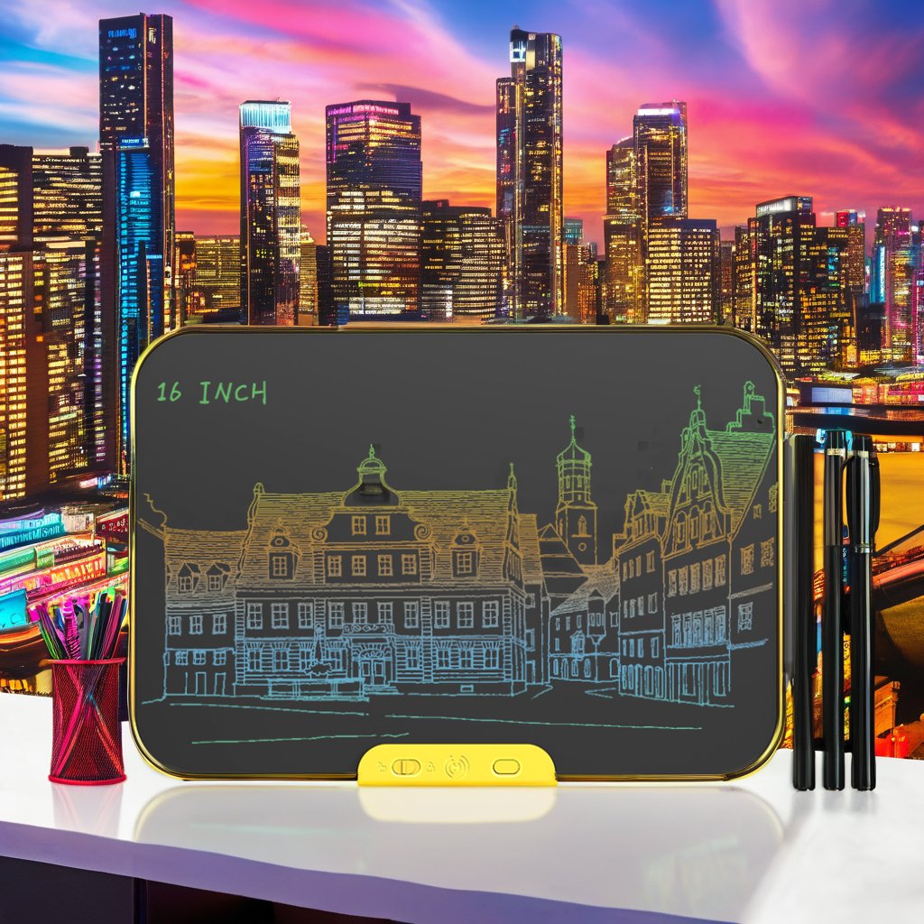2024 new 19 inch high- end lcd eye protection for kids writing pad gift Drawing board notepad lcd writing tablet kid draw board