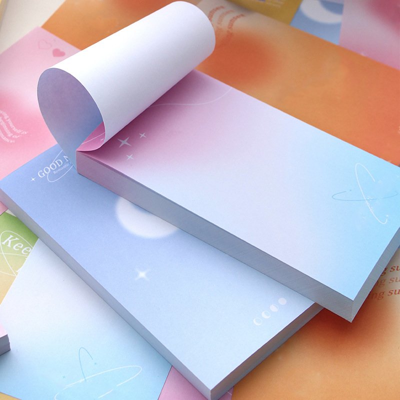 LABON Custom Wood-Free Paper Notepad Dreamlike Gradient Art Style Mini Portable Memo Pads