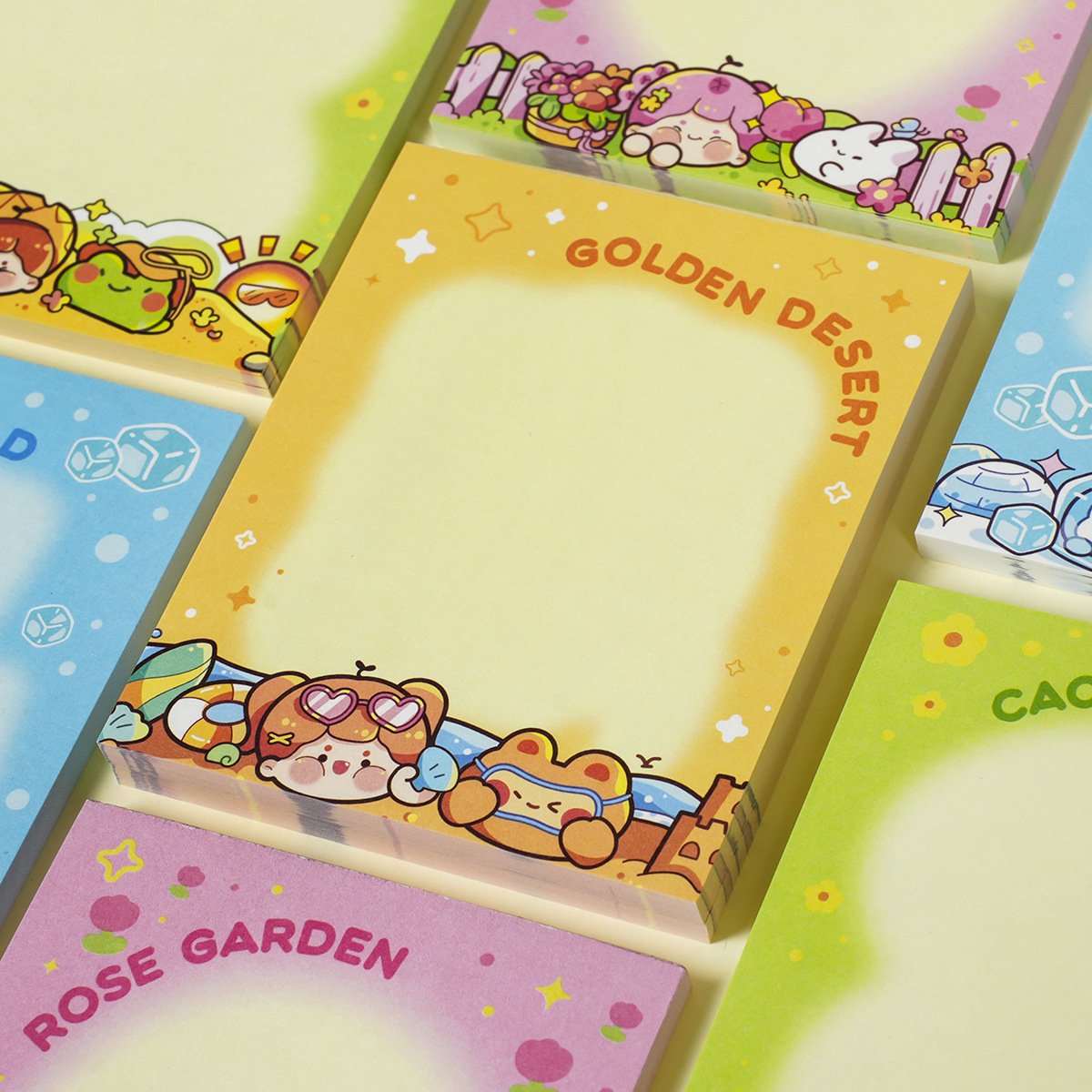 50pcs/set Custom Cute Draft Paper Message Cartoon Kawaii Sticky Notepad Memo Pads Office School Stationery Adhesive Stickers