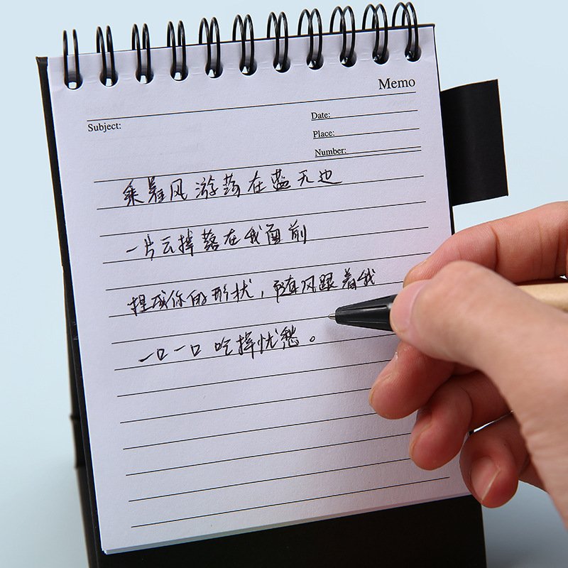 Multi-functional Vertical Hardshell Coil Combination Memo Pad Colorful Sticky Note Paper for Convenient Use