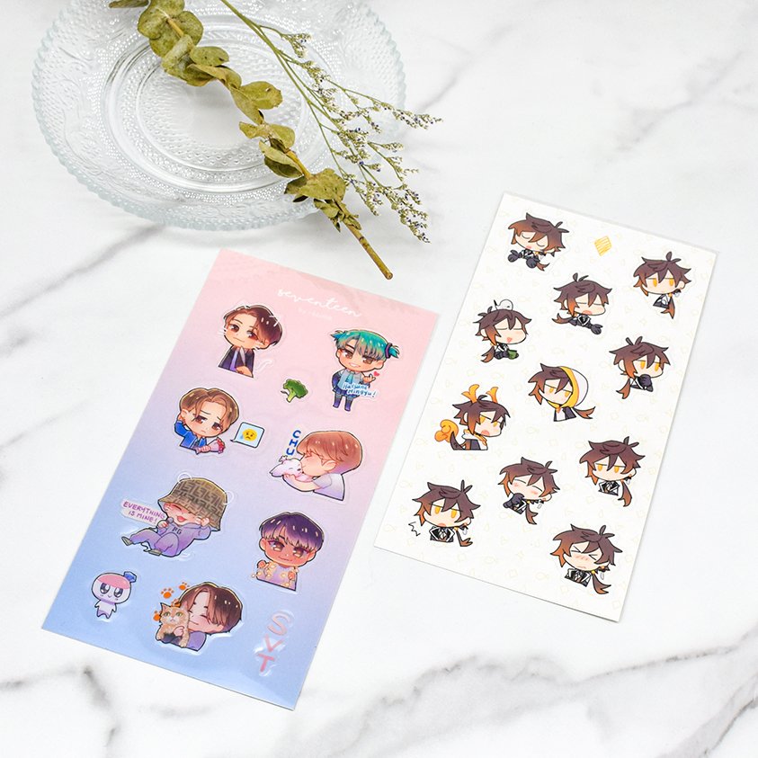 Custom Decorative Cute Waterproof Transparent Clear PET Vinyl Kiss Die Cut Stickers Sheet