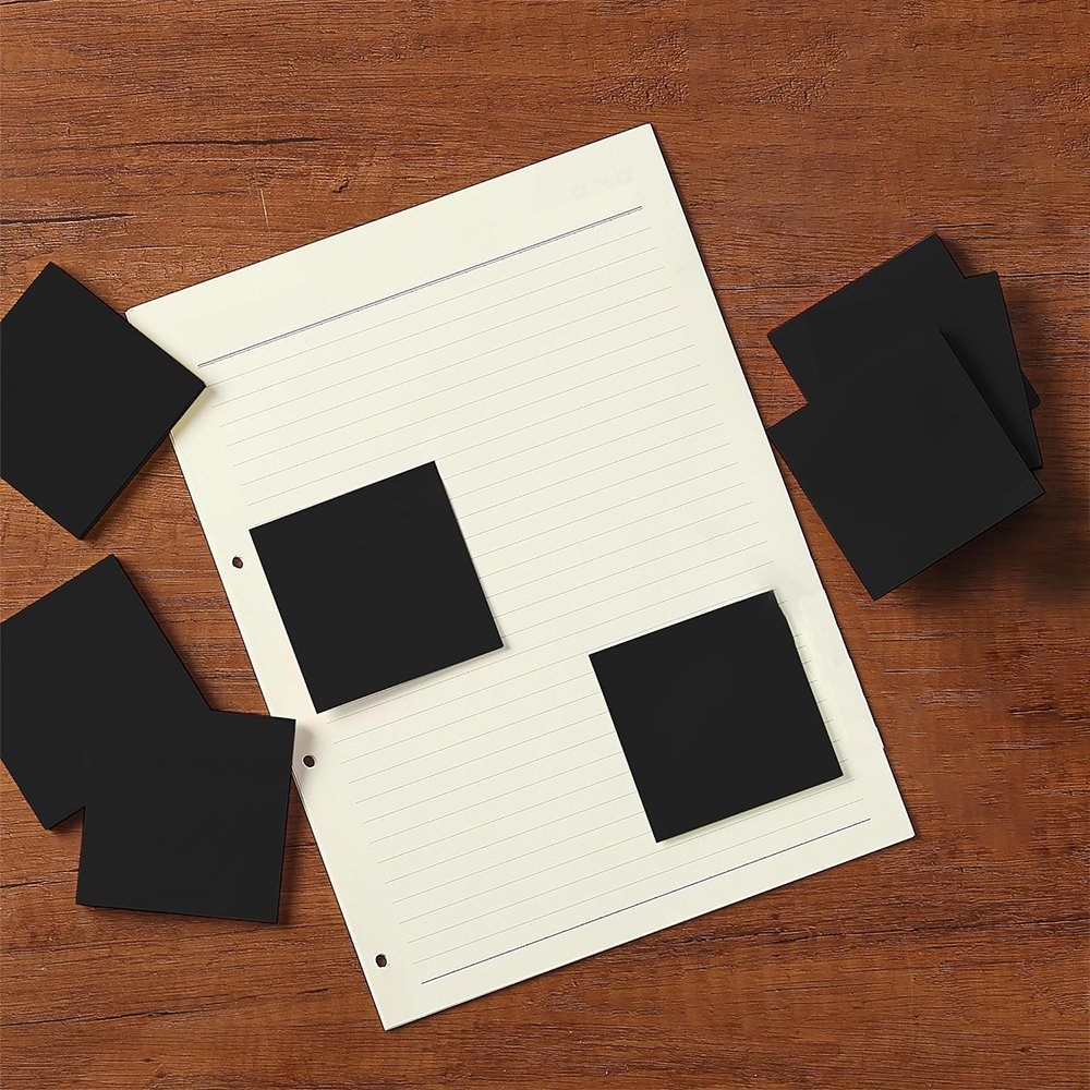 Personalized Mini Sticky Notes Memo Pads Custom Black Sticky Notes Mini For School Office 3*3 Custom logo