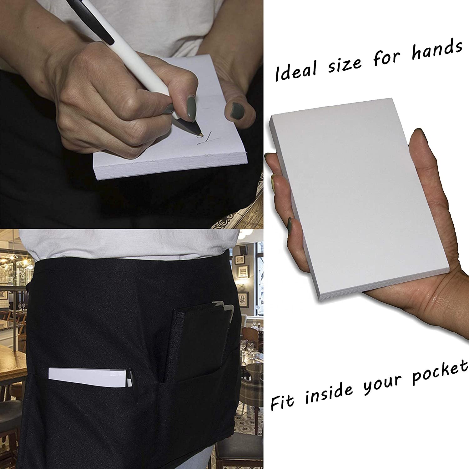 100 Sheets Paper Notepads 4*6 Memo Scratch Pad Server Waitress Waiter Book To Do Grocery List Small Notebook Memorandum