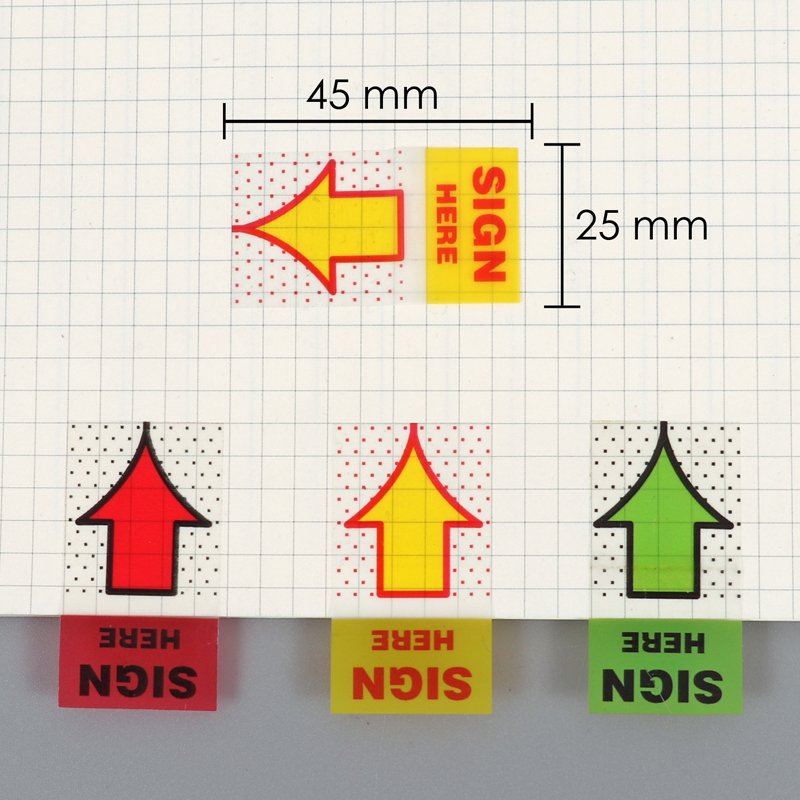 Foska Different Colors Offset PET Adhesive Sticky Note Memo Pad Reminder Stickers Note Labels Reminder Bookmarks book Tabs