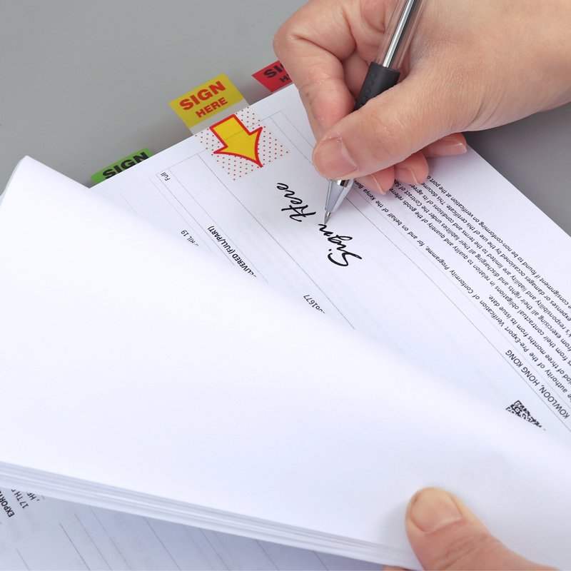 Foska Different Colors Offset PET Adhesive Sticky Note Memo Pad Reminder Stickers Note Labels Reminder Bookmarks book Tabs