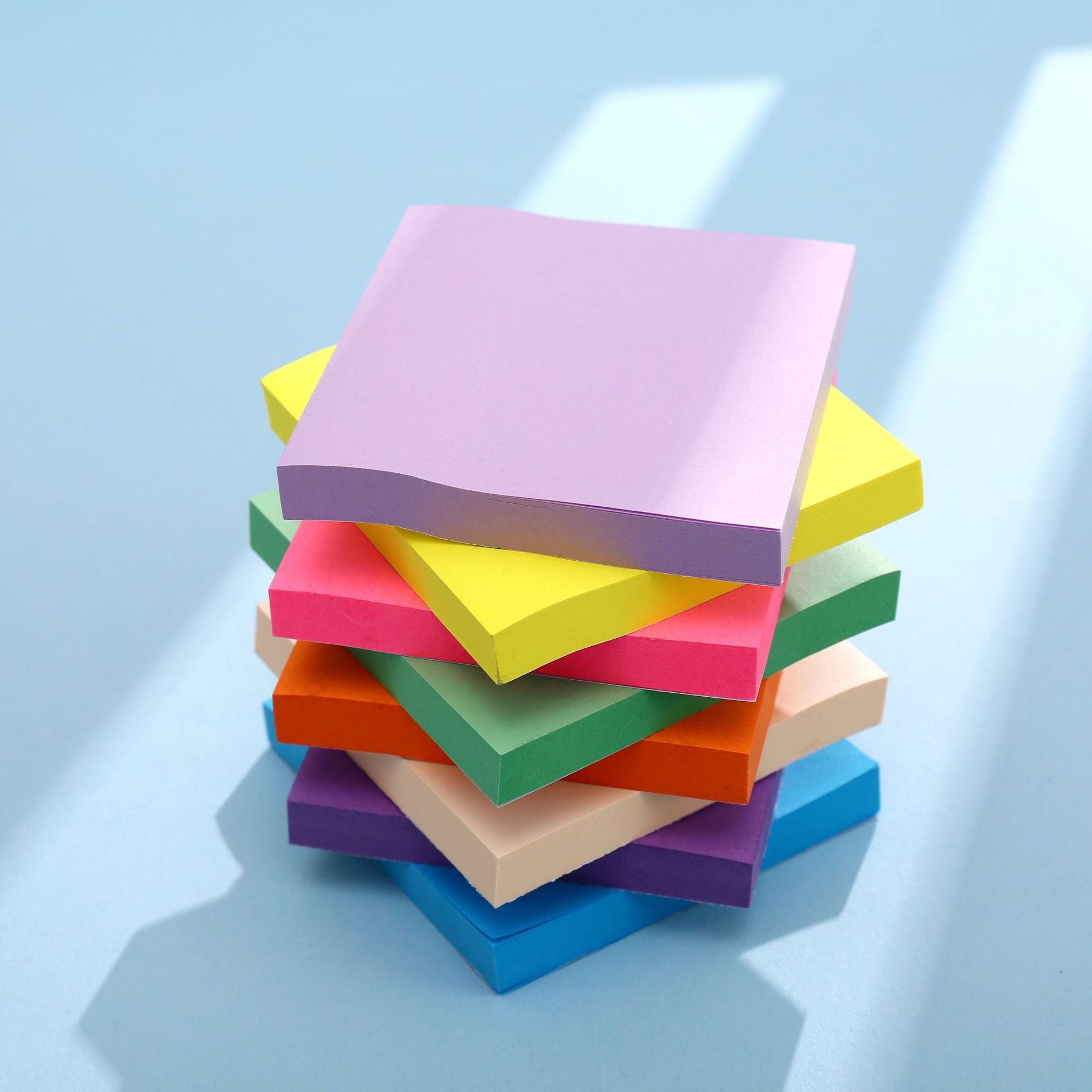 2022 creative fluorescent simple decorative sticky notes solid color sticky notes memo set