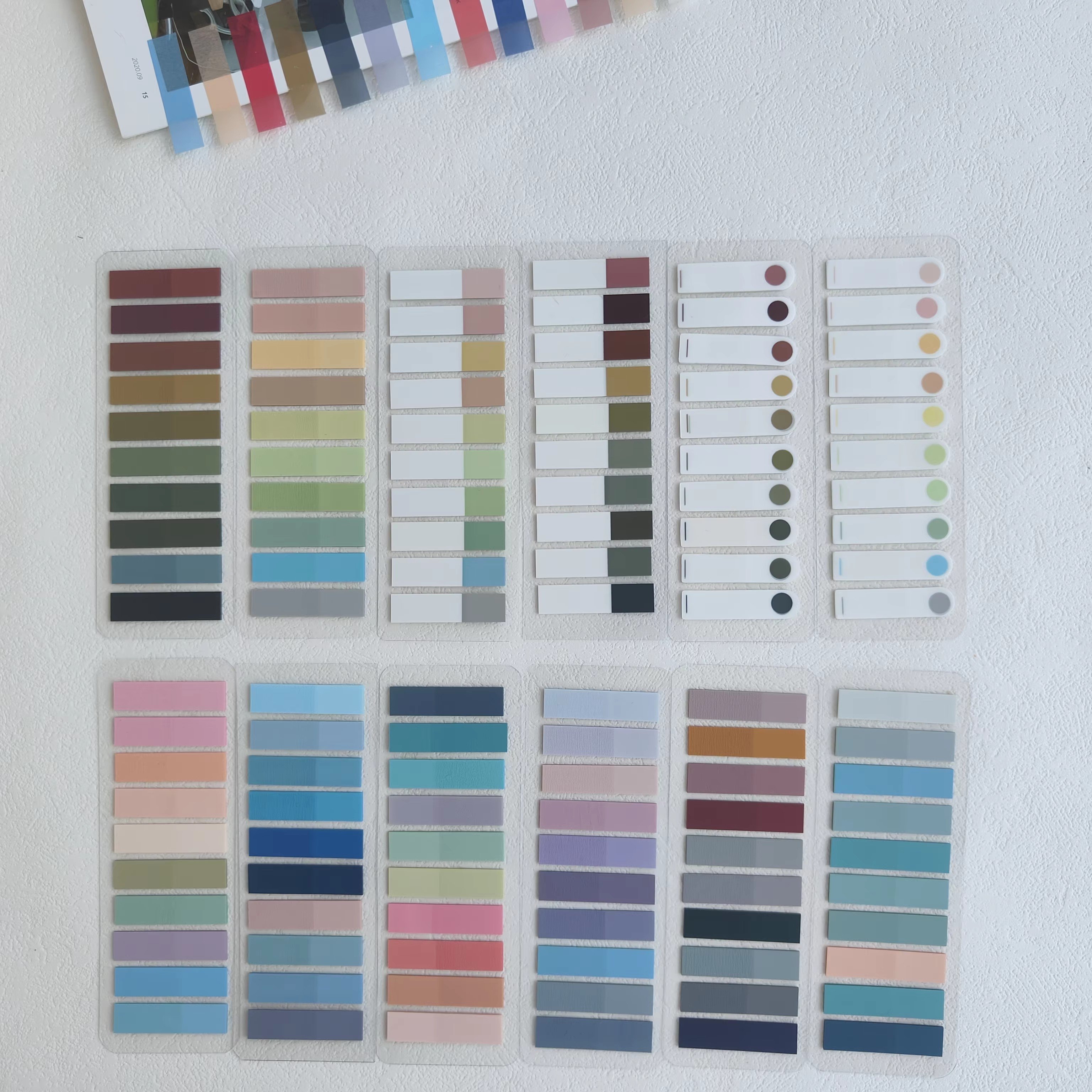 2400 Sheets Creative Transparent PET Waterproof Sticky Note Pads Notepads for School Stationery Office Supplies